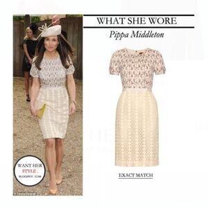 TORY BURCH 100% Silk & Embroidered Cotton Dress – Size 12